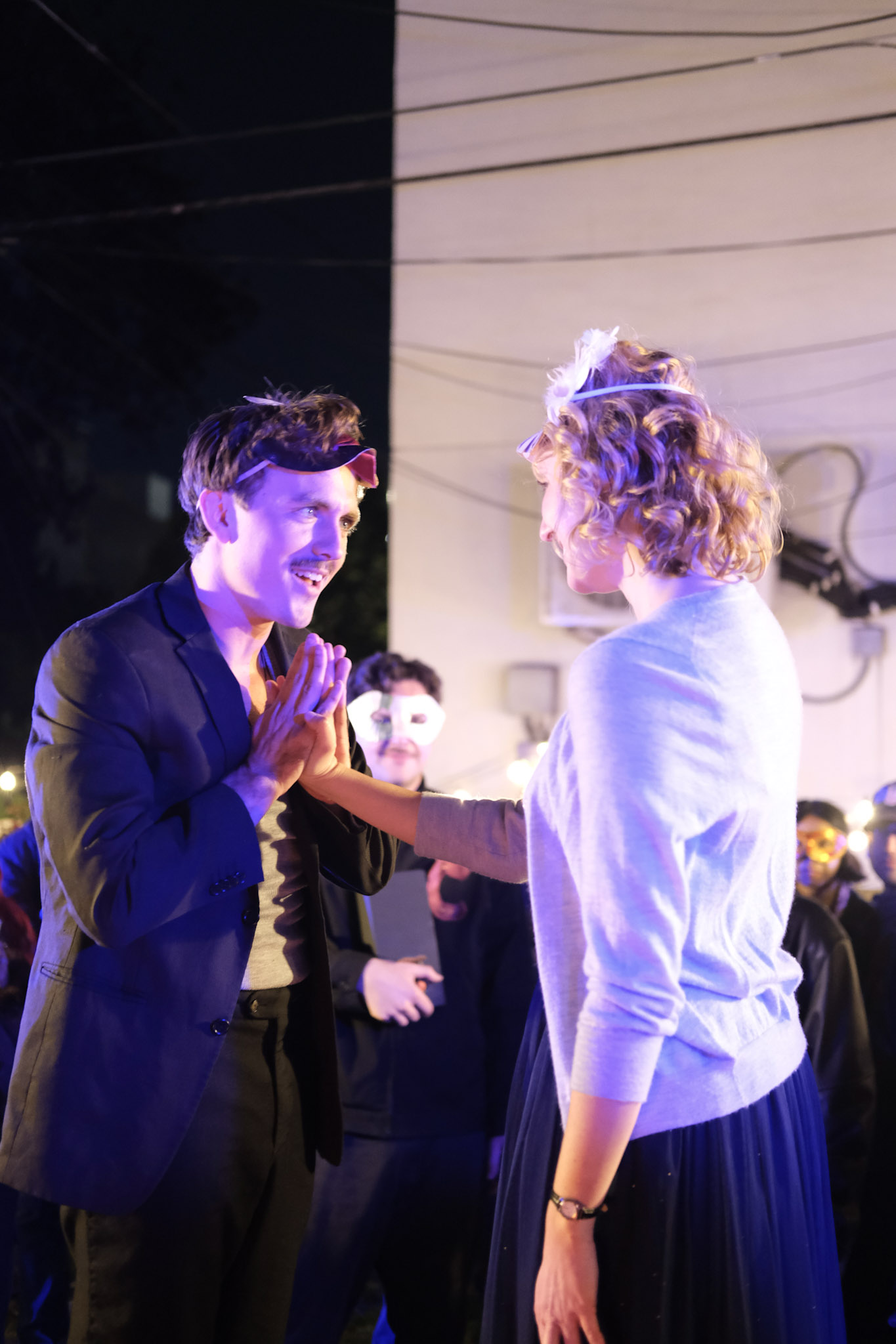 Romeo and Juliet meet face to face during the masked party